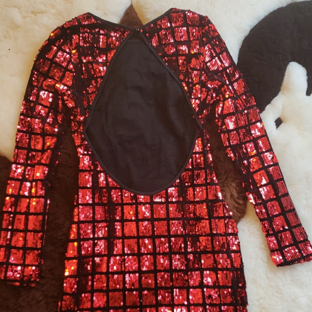 Red,Sequins Spark - image 4